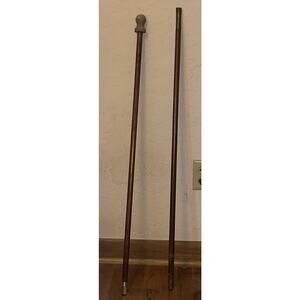 C1950s Wood Flag Pole 2 Piece 73"